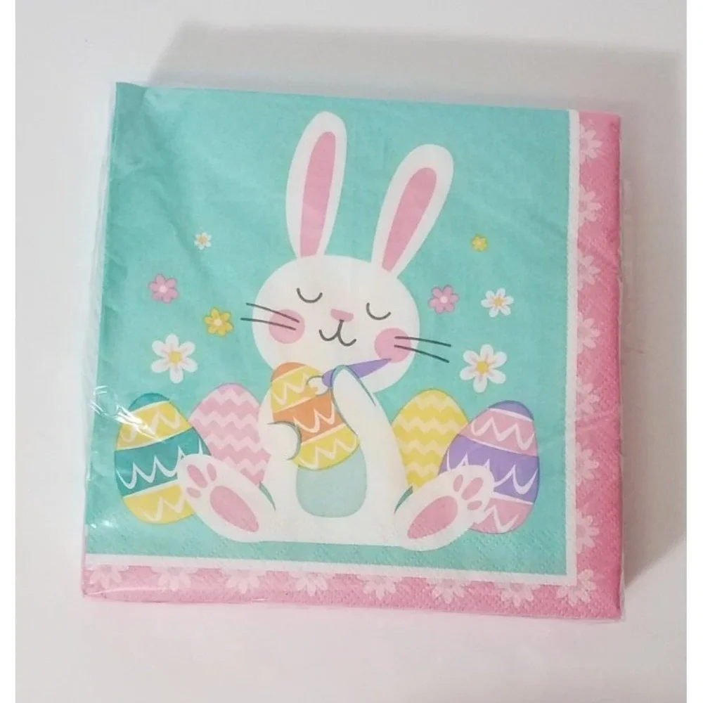 Easter Bunny Love 20ct Banquet‎ Plates 32ct Lunch Plates & 30ct Napkins Set  NEW